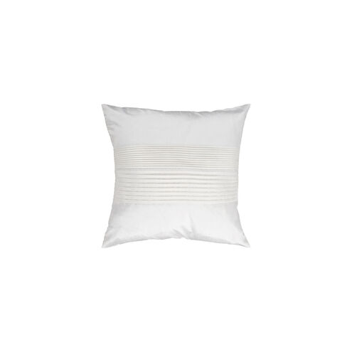 Solid Pleated 18 X 18 inch White Pillow Kit, Square
