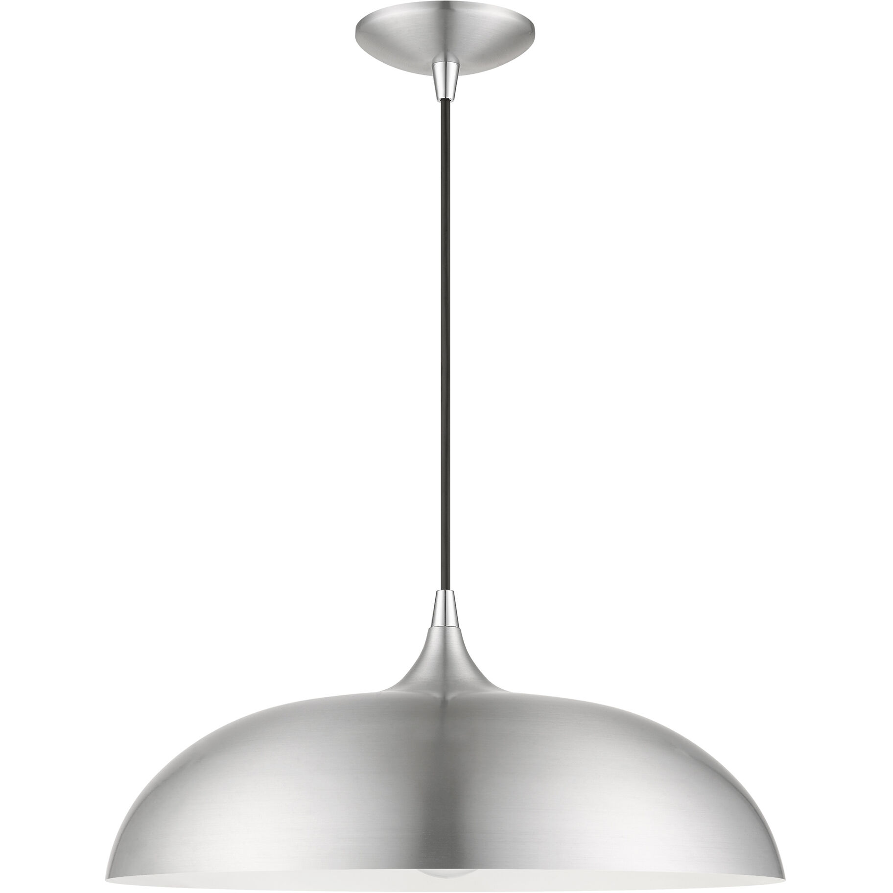 Amador 1 Light 18 inch Brushed Aluminum with Polished Chrome Accents Pendant Ceiling Light