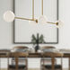 Alora Mood Cassia 4 Light 13.38 inch Aged Gold Linear Pendant Ceiling Light in Opal Glass Shade