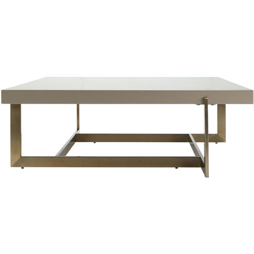 Temy 43.94 X 43.94 inch Top: Gray; Base: Metallic - Bronze Coffee Table
