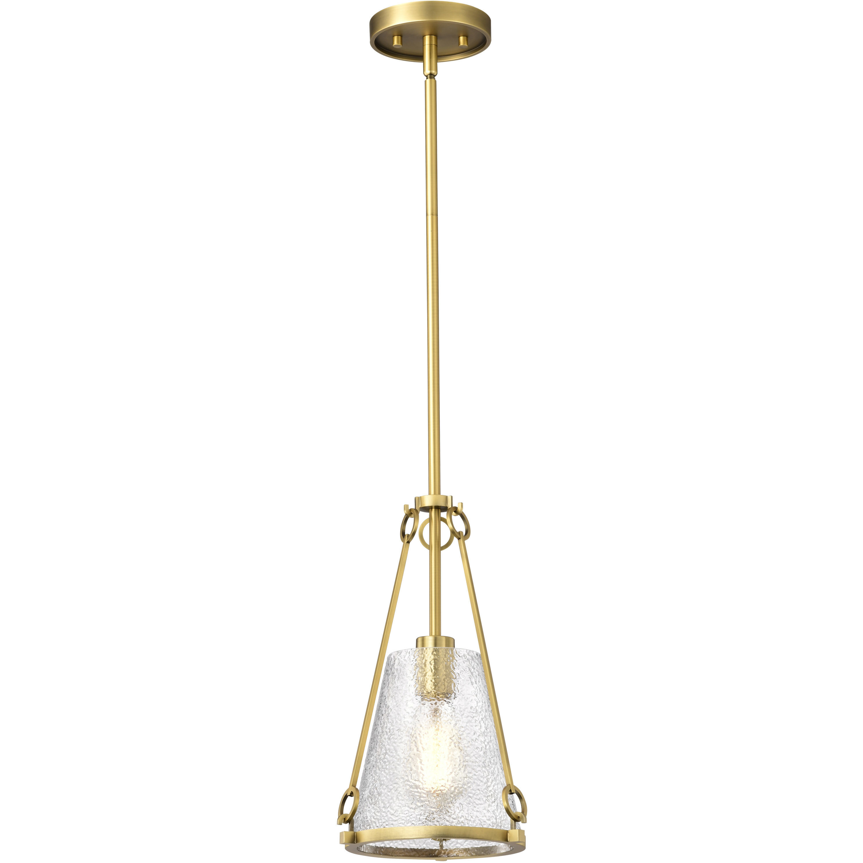 Valentine 8 inch Vintage Brass Pendant Ceiling Light