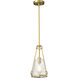 Valentine 8 inch Vintage Brass Pendant Ceiling Light