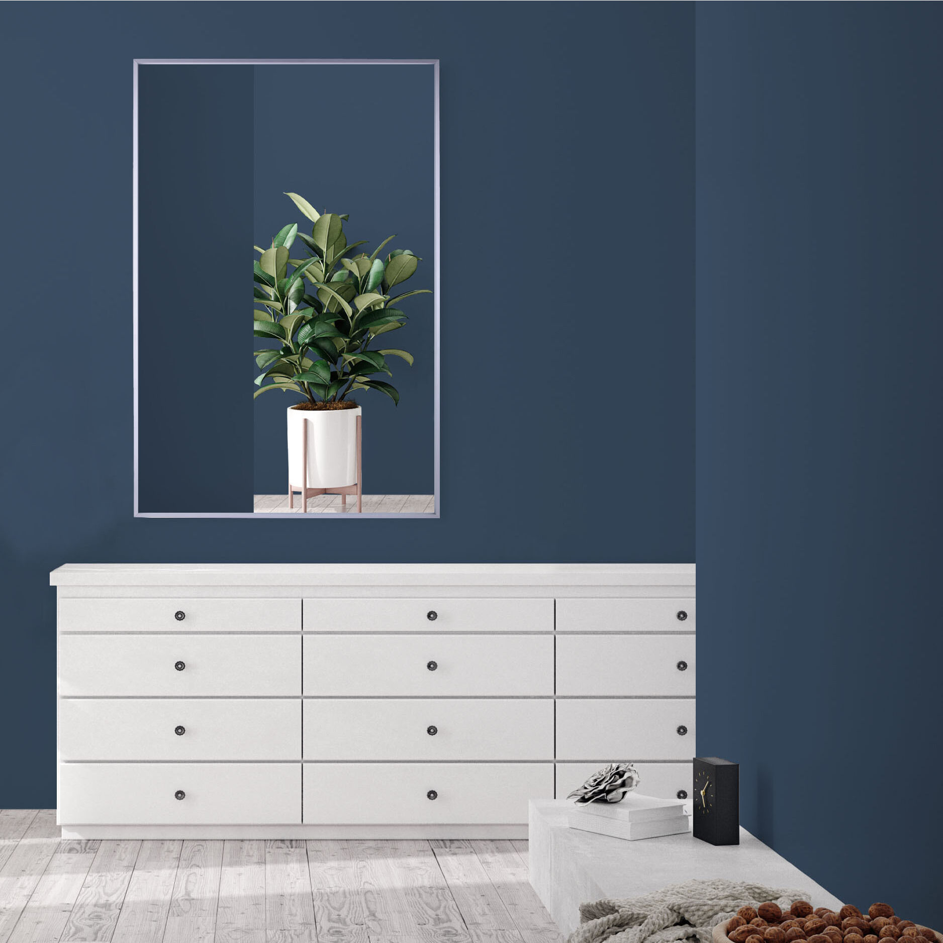 Madison 33 X 25 inch Brushed Nickel Décor Mirror