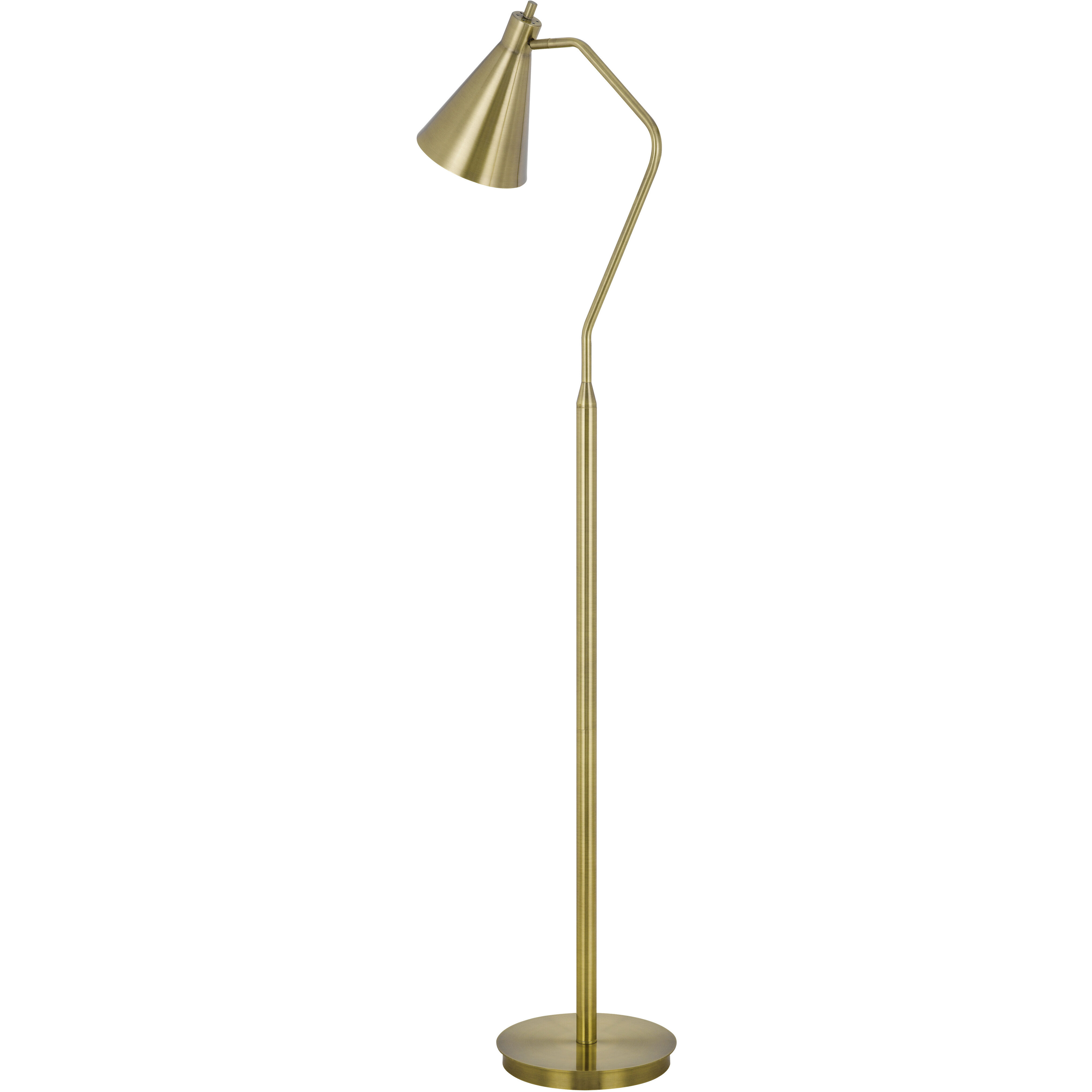 Capstone 63 inch 15.00 watt Antique Brass Floor Lamp Portable Light