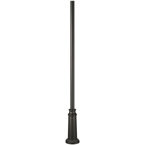 Surface Mount 96 inch Black Outdoor Post