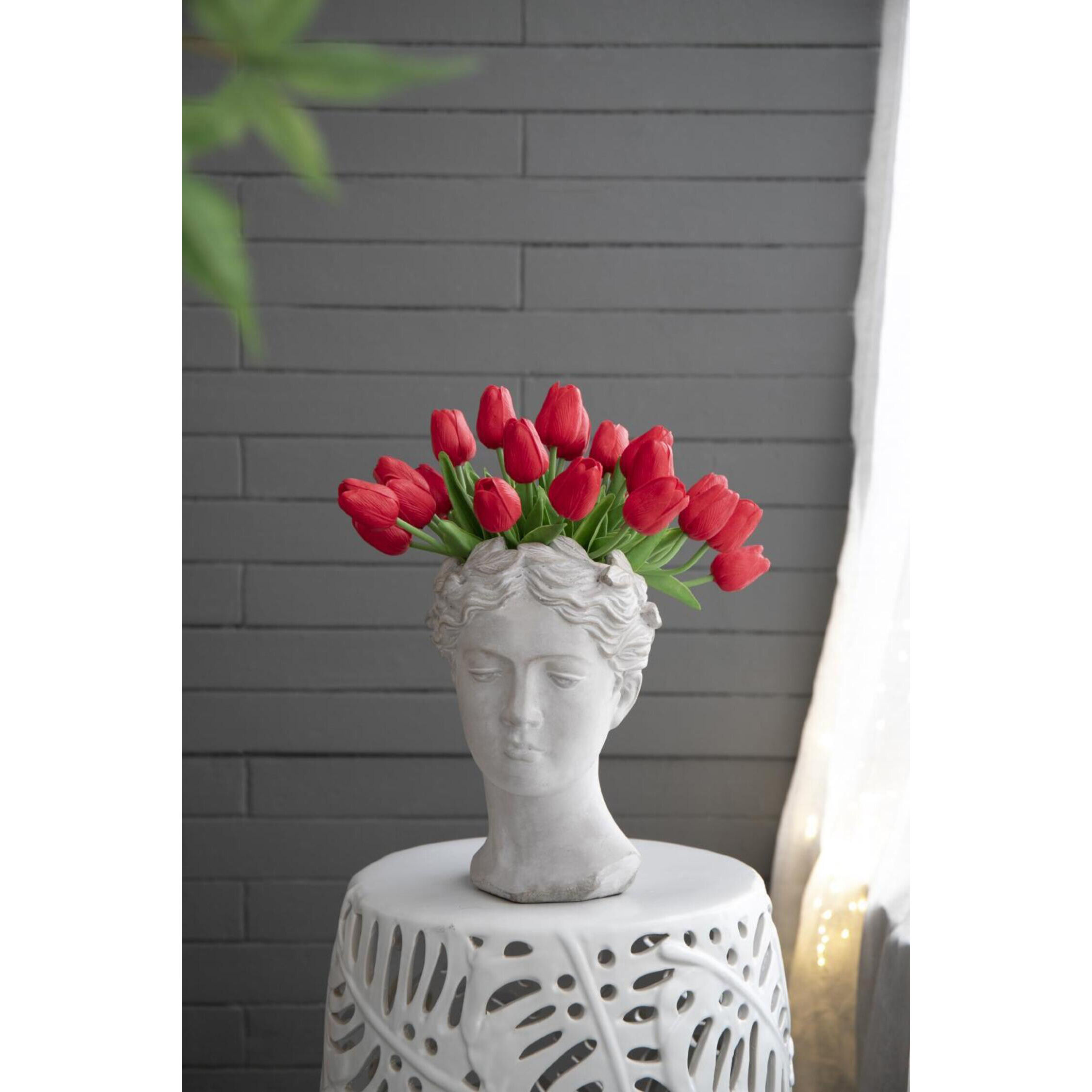Visage White Wash Outdoor Vase