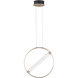 Flare LED 6.25 inch Black and Soft Gold Single Pendant Ceiling Light