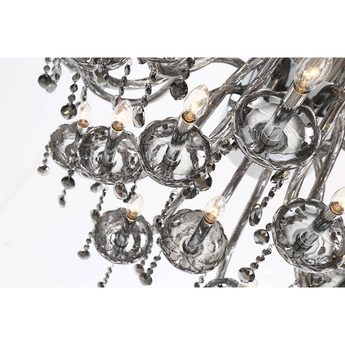 Ferrero 16 Light 42 inch Chrome Chandelier Ceiling Light in Cognac