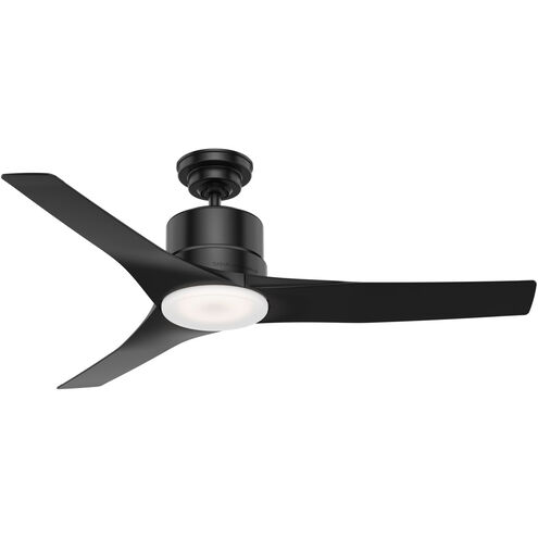 Piston Matte Black with Matte Black, Matte Black Blades Ceiling Fan