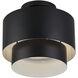 Zolana 2 Light 12 inch Black Semi Flush Mount Ceiling Light, Medium