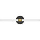 Kai LED 24.5 inch Black with Lacquered Brass Bath Wall Light