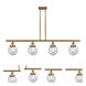 Ballston Beacon LED 48 inch Brushed Brass Island Light Ceiling Light in Seedy Glass