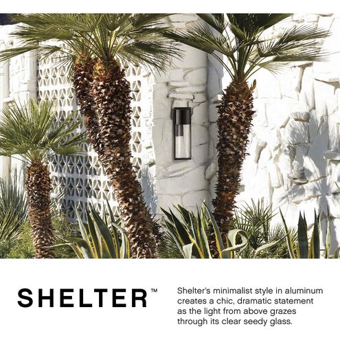 Shelter LED 13 inch Black Outdoor Wall Mount Lantern, Small