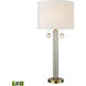 Cannery Row 34 inch 9.00 watt Clear with Antique Brass Table Lamp Portable Light