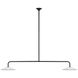 Amber Lewis Ponce LED 62 inch Modern Iron Linear Pendant Ceiling Light in White Glass