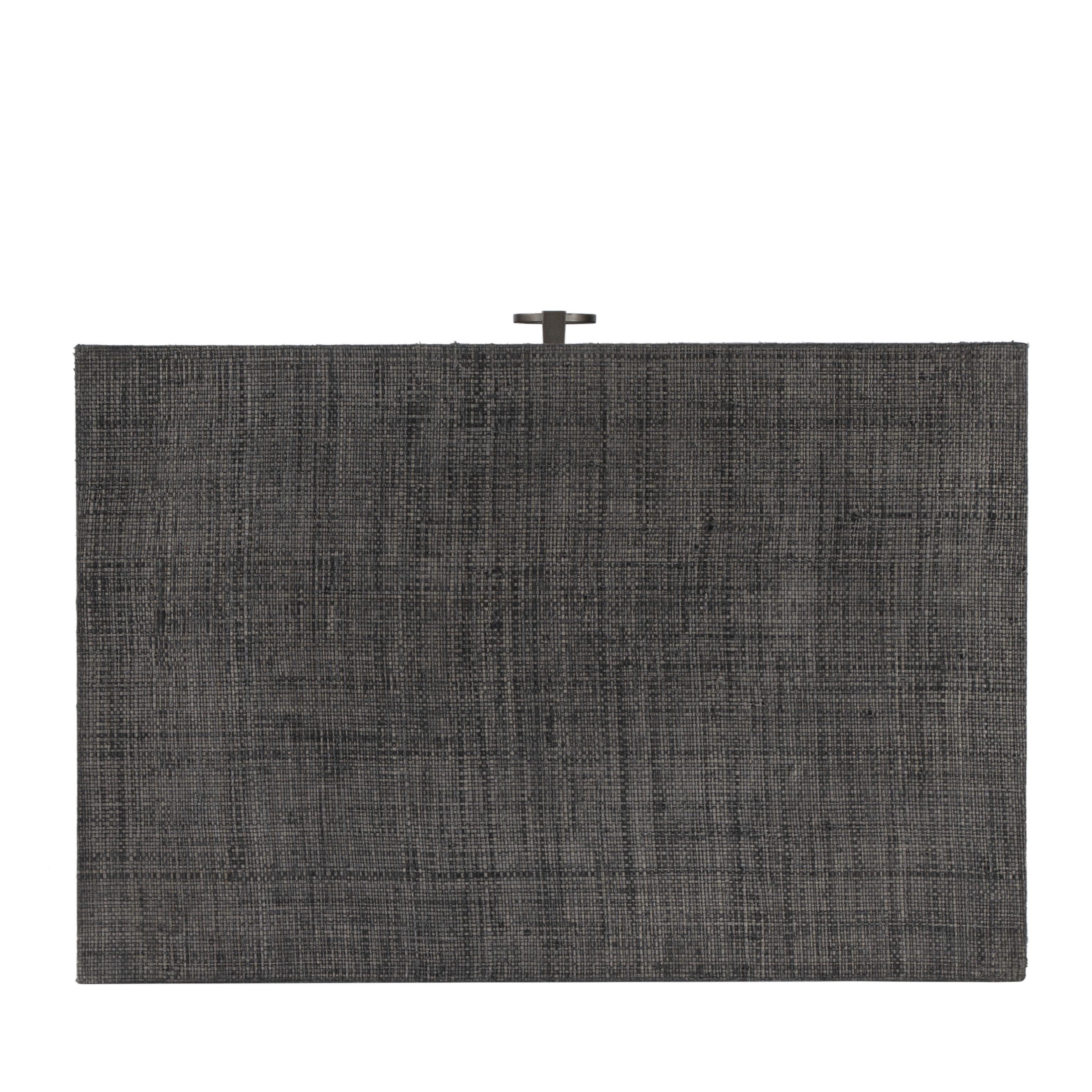 Bar Harbor Raffia 1 Drawer Nightstand in Charcoal