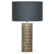 Ireland 27 inch 150.00 watt Dark Hand-Etched Brass Plated Table Lamp Portable Light