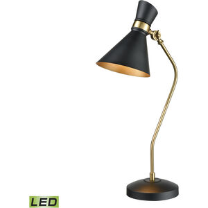 Virtuoso 29 inch 9.00 watt Black with Aged Brass Table Lamp Portable Light