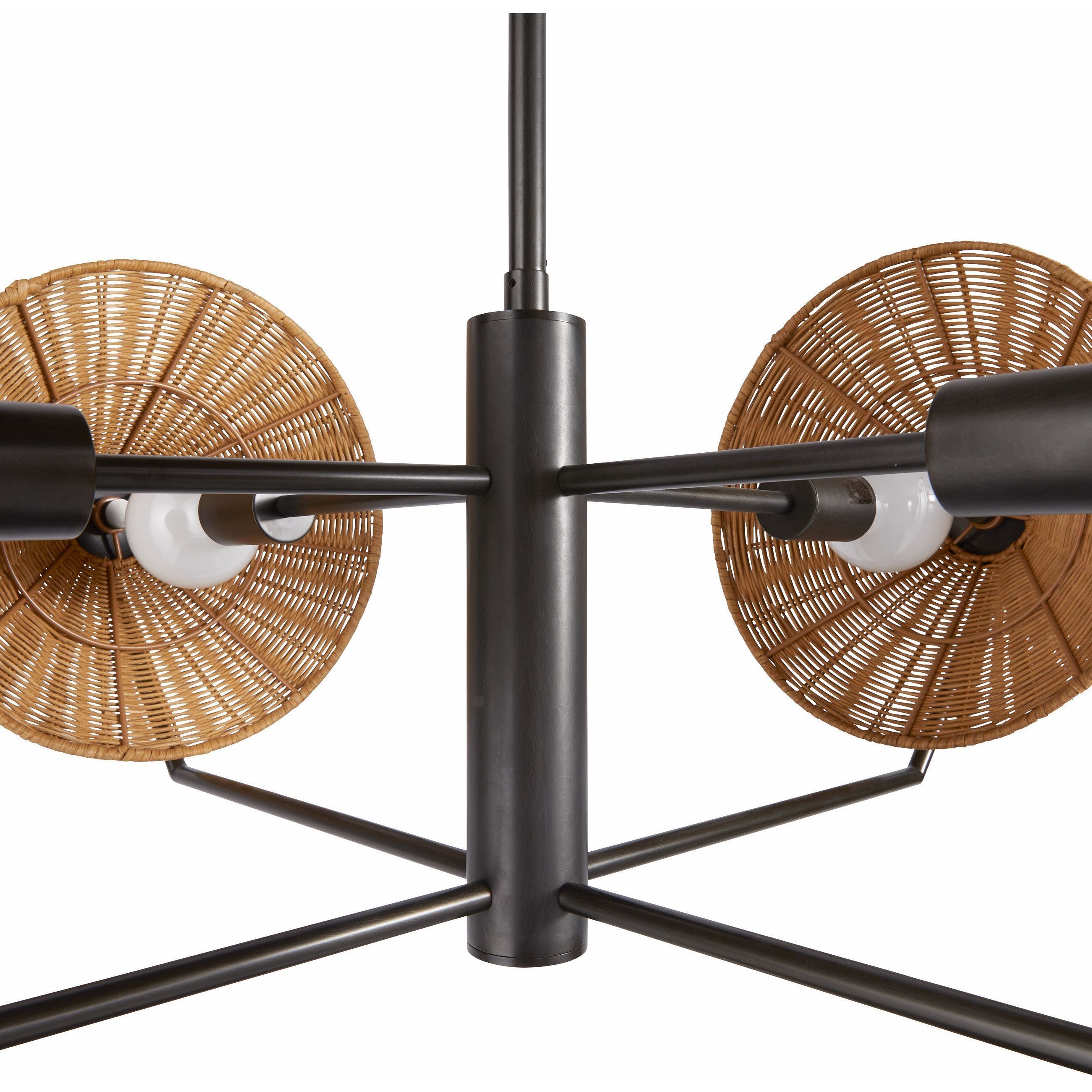 Coleman 4 Light 34 inch Natural Chandelier Ceiling Light