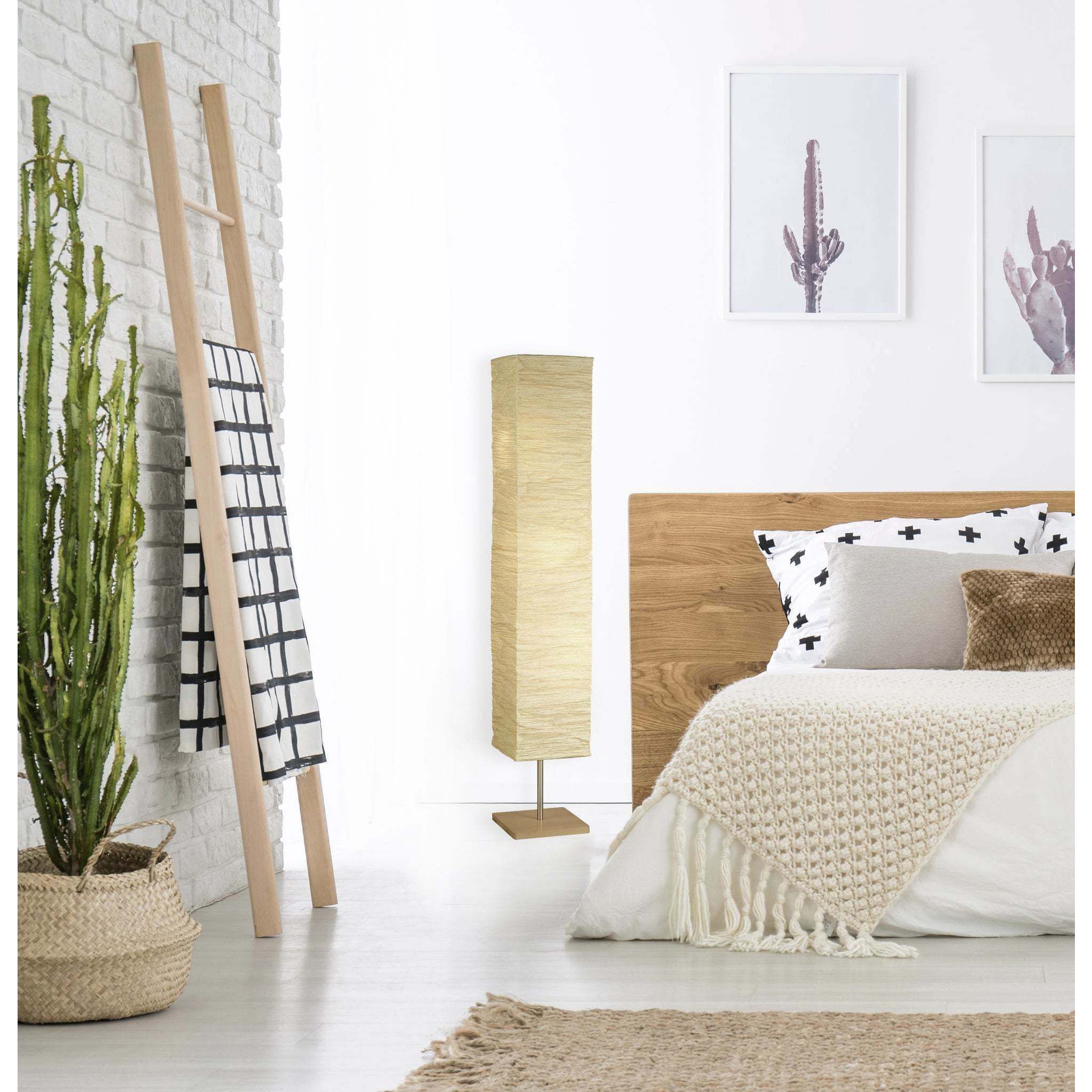 Dune 58 inch 60 watt Natural Floor Lamp Portable Light