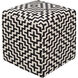 Ryder 18 inch Black Pouf, Cube