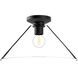Alora Mood Salem 1 Light 14.13 inch Clear Glass/Matte Black Flush Mount Ceiling Light