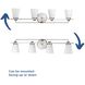 Flight 4 Light 37 inch Brushed Nickel Bath Vanity Wall Light, Design Series