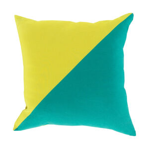 Binghamton 26 X 26 inch Bright Yellow and Dark Green Outdoor Throw Pillow