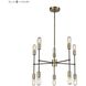 Up Down Century 10 Light 24 inch Antique Brass with Oil Rubbed Bronze Chandelier Ceiling Light