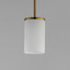 Lateral 1 Light 4.75 inch Satin Brass Single Pendant Ceiling Light in Satin White