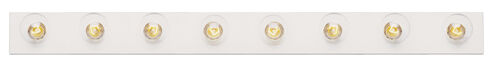 Hollywood 8 Light 48 inch White Vanity Light Wall Light