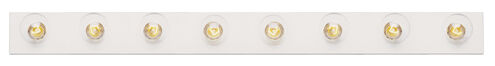 Hollywood 8 Light 48 inch White Vanity Light Wall Light