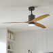 Hover Flush 52 inch Brushed Nickel with Weathered Wood Blades Fan
