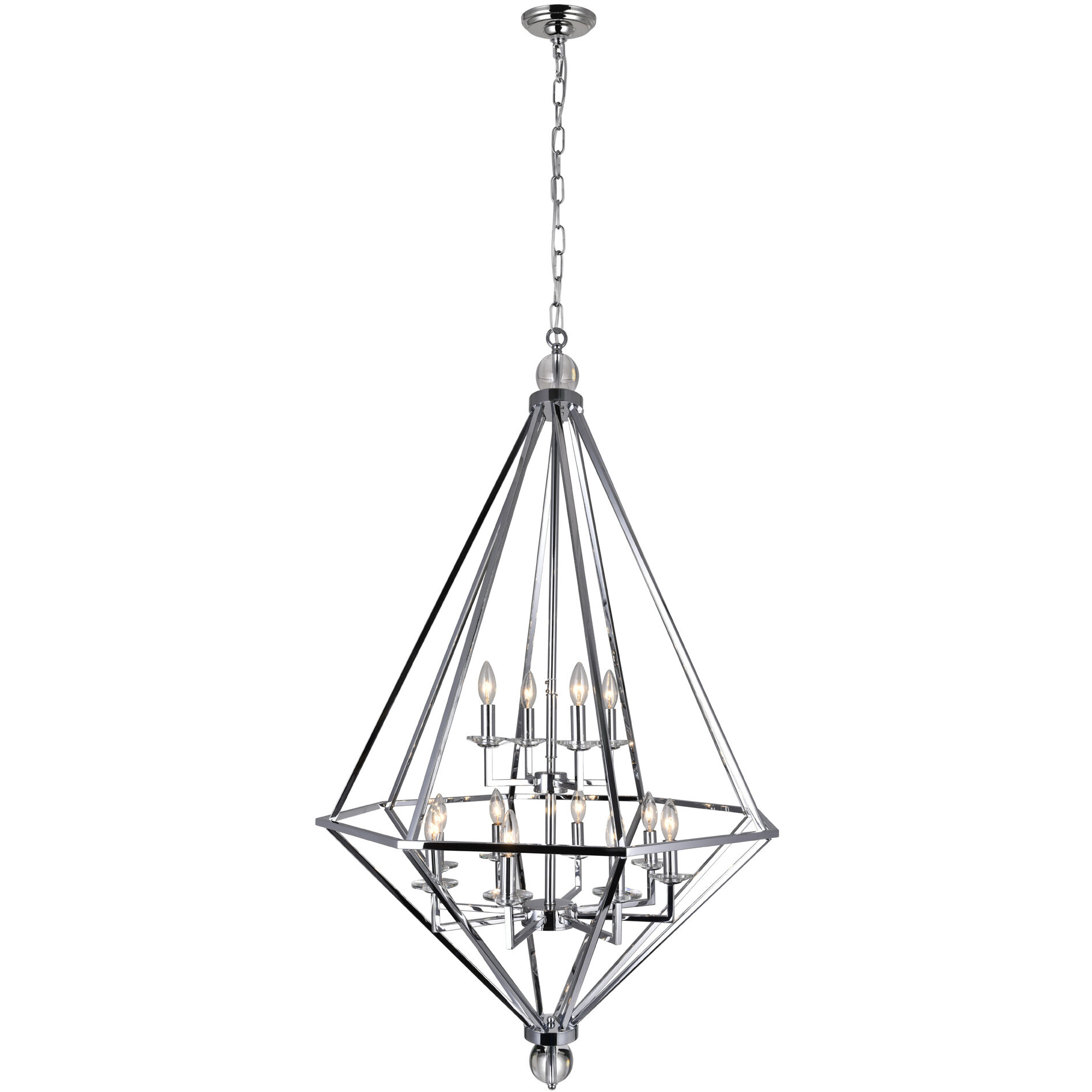 Calista 12 Light 32 inch Chrome Up Chandelier Ceiling Light