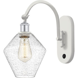 Ballston Cindyrella 1 Light 8 inch White and Polished Chrome Sconce Wall Light in Incandescent, Seedy Glass