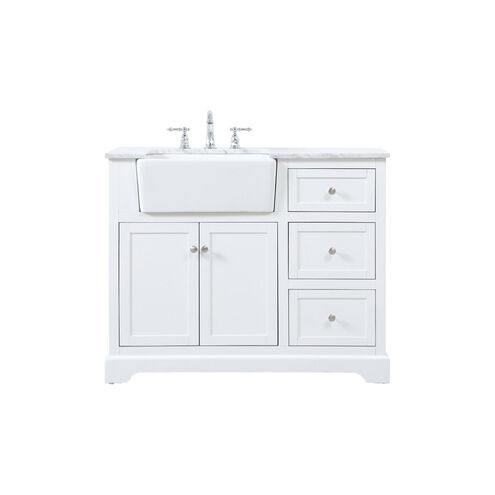 Franklin 42 X 22 X 35 inch White Bathroom Vanity Cabinet