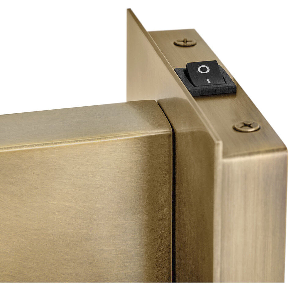 Vargas 14 inch 5.00 watt Heritage Brass with Gold Leaf Task Sconce Wall Light