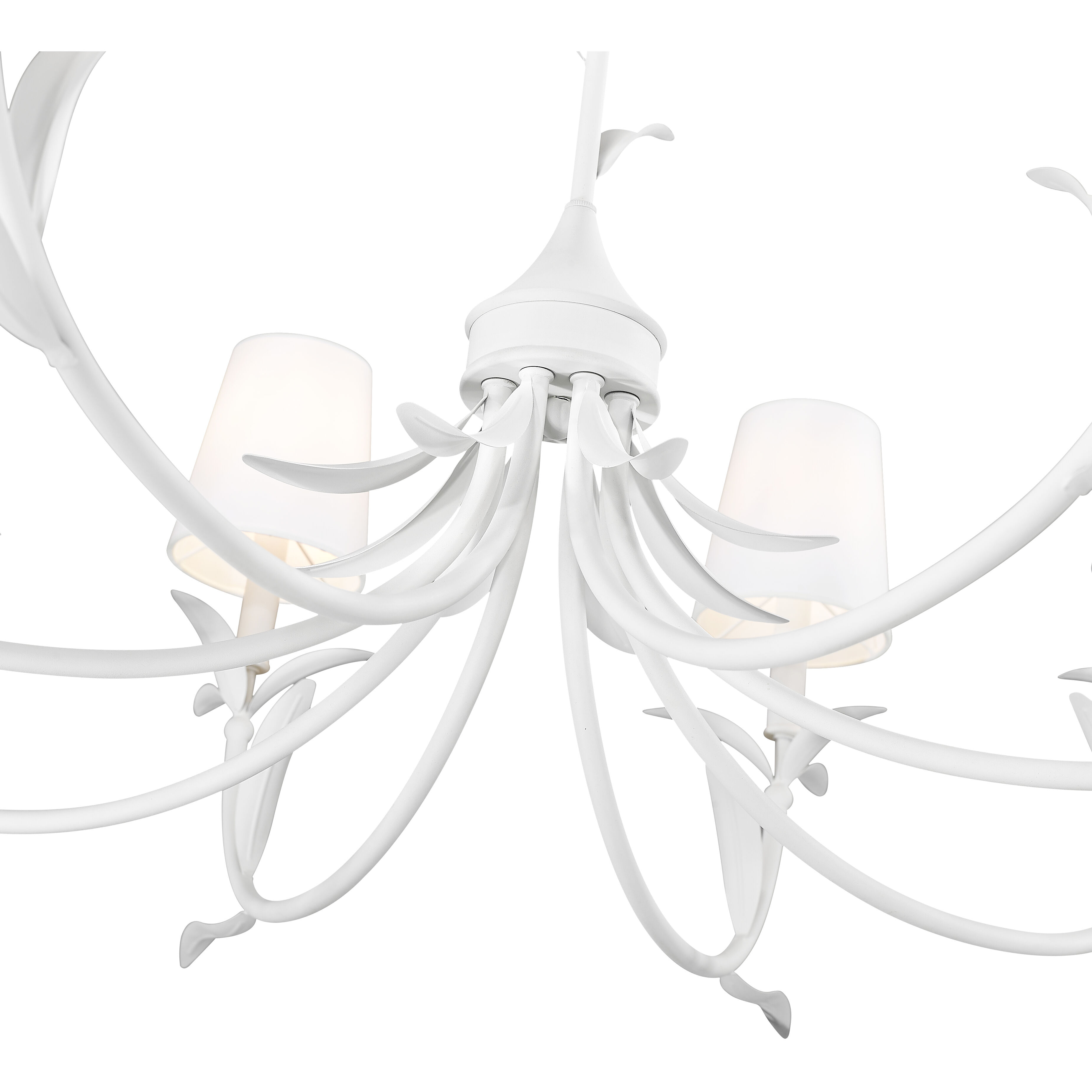 Aslin 8 Light 42 inch Textured White Chandelier Ceiling Light