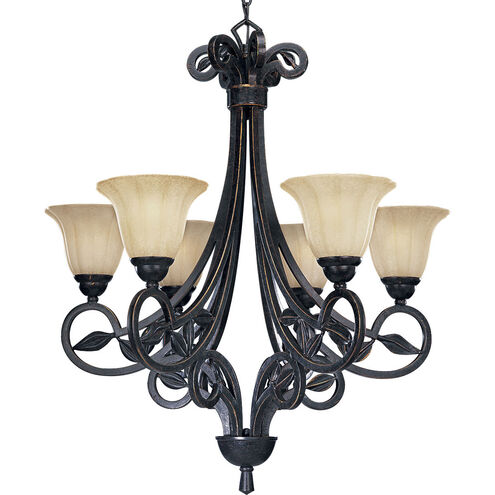 Le Jardin 6 Light 28 inch Espresso Chandelier Ceiling Light