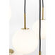 Richard June Sorelle 8 Light 60.2 inch Estate Brass Linear Chandelier Ceiling Light in LED
