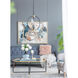 Carlos 3 Light 19.8 inch Black/Gold/Clear Chandelier Ceiling Light