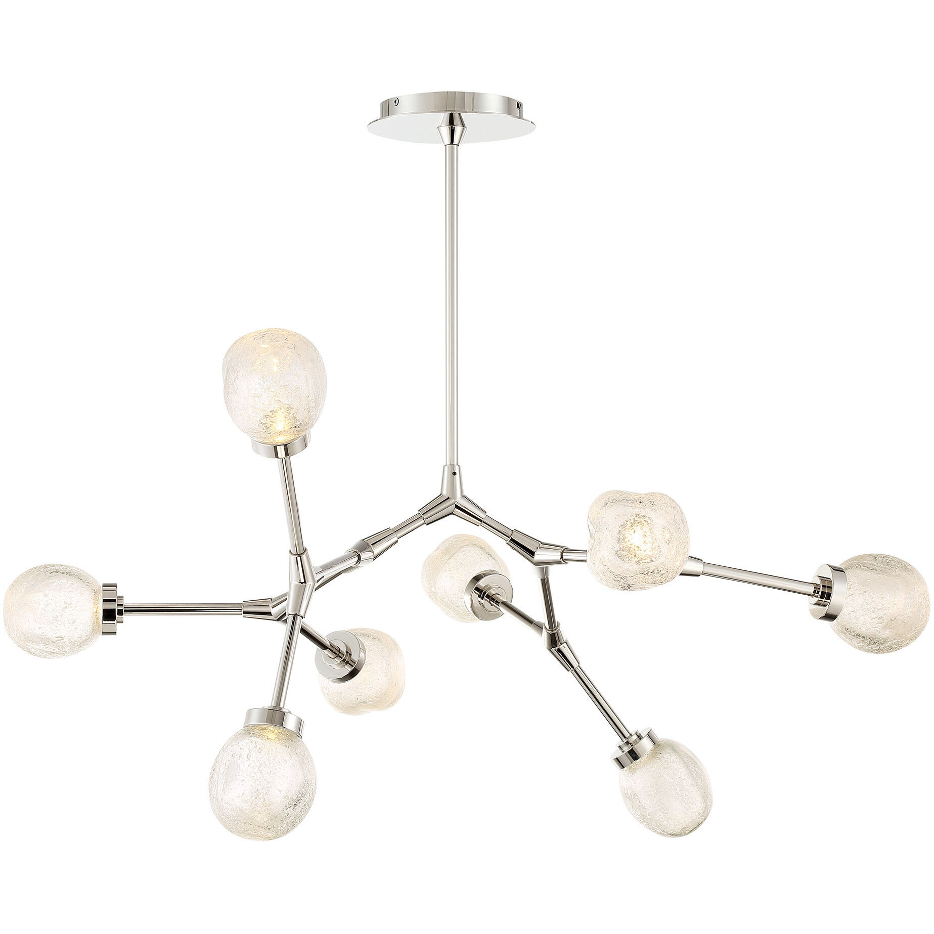 Catalyst LED 28 inch Polished Nickel Chandelier Ceiling Light in 28in.