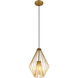 Quintus 1 Light 12.25 inch Metallic Gold Pendant Ceiling Light
