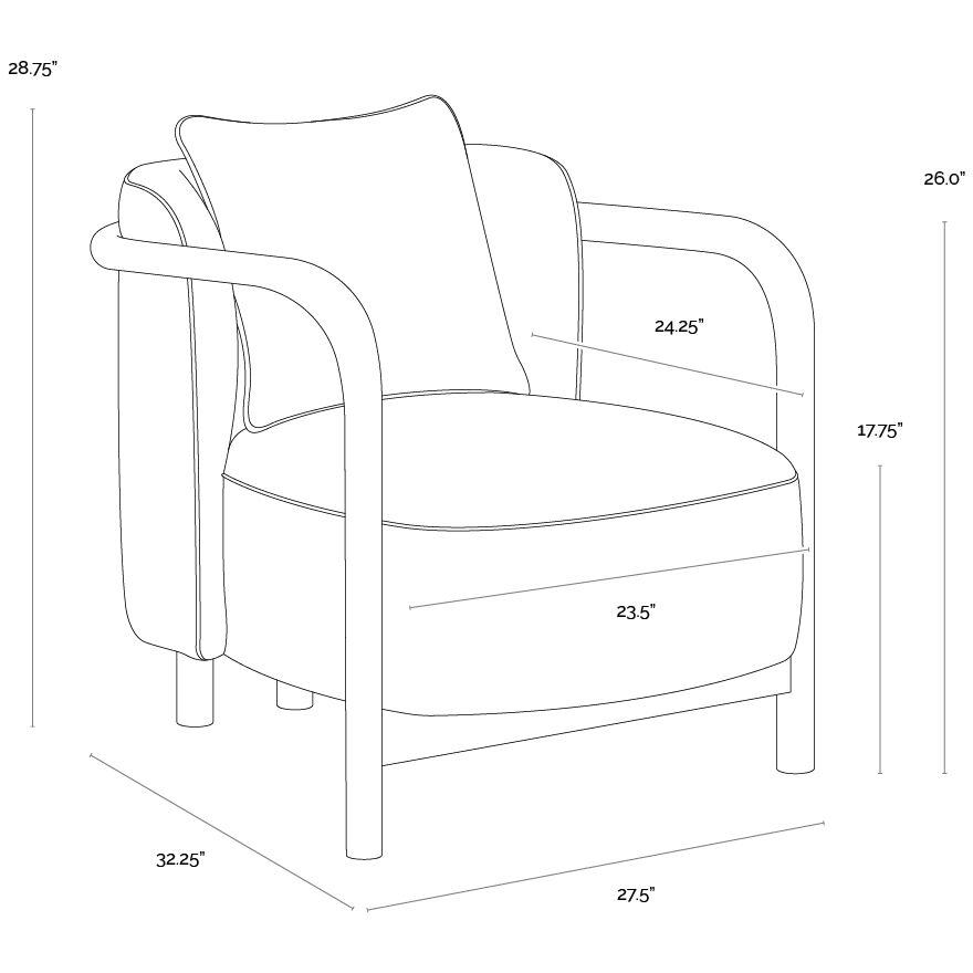 Beatrice Dove Cream Lounge Chair