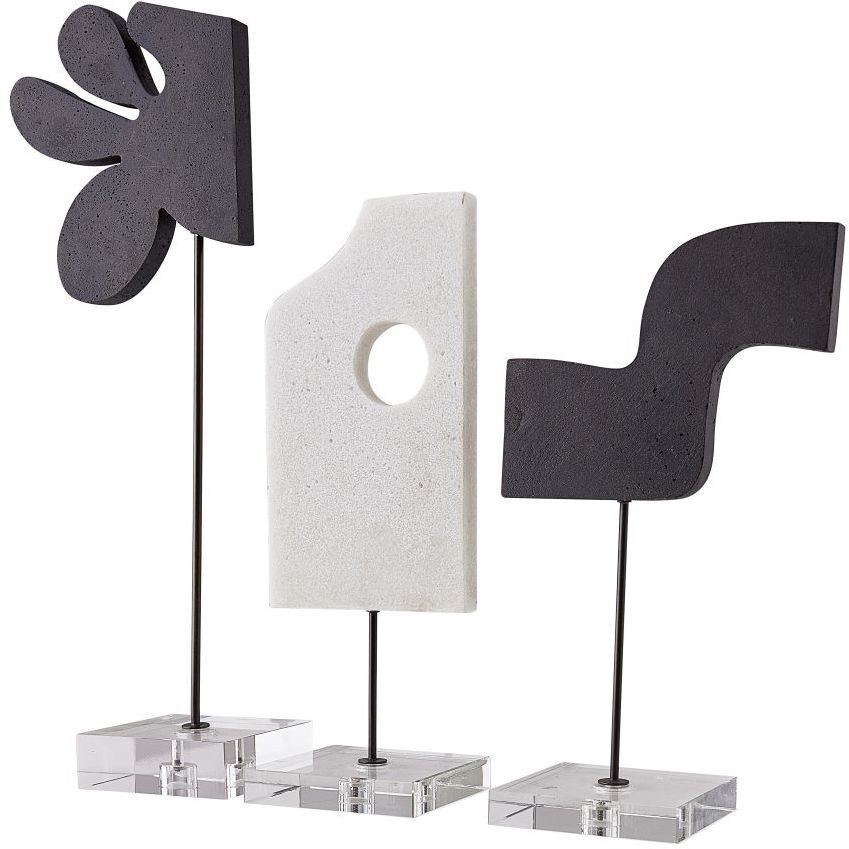 Uri Charcoal Sculptures, Set of 3