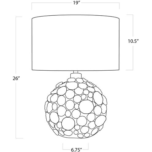 Lucia 26 inch 150.00 watt White Table Lamp Portable Light
