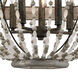 Bright 5 Light 24 inch Washed Gray with Malted Rust Chandelier Ceiling Light