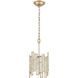 Equilibrium 1 Light 8 inch Matte Gold with Polished Nickel Mini Pendant Ceiling Light