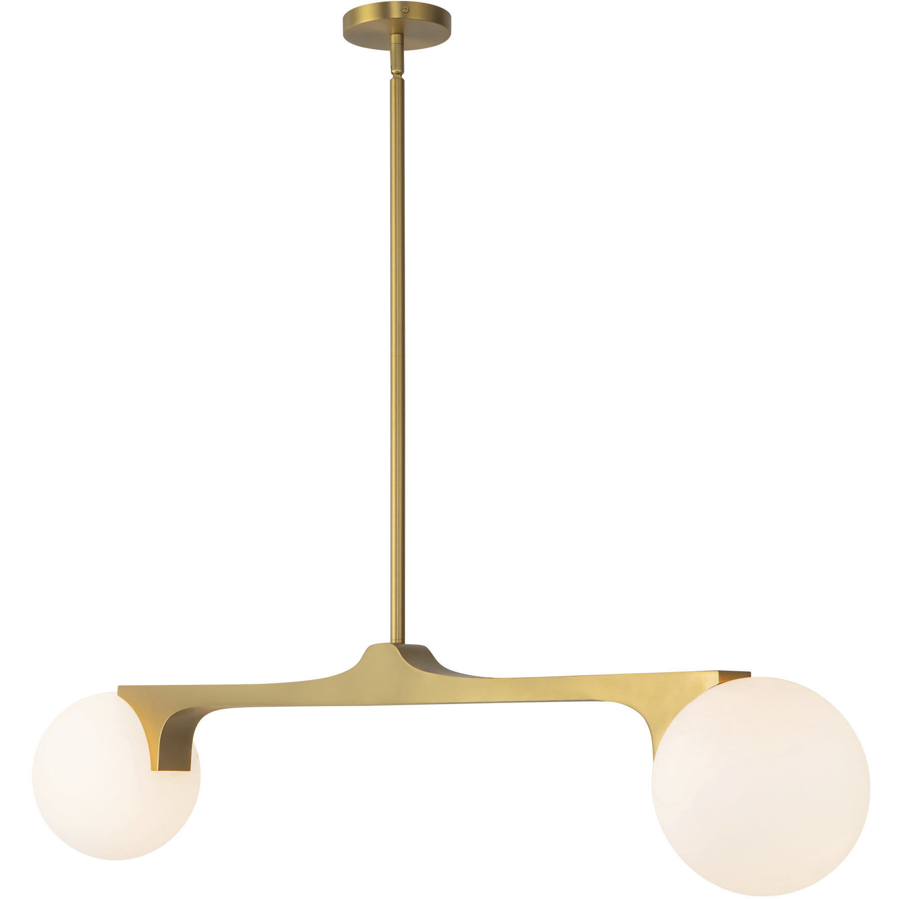 Briar 2 Light 46.88 inch Brushed Gold Linear Pendant Ceiling Light
