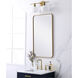 Evermore 36 X 20 inch Brass Mirror